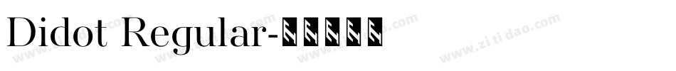 Didot Regular字体转换